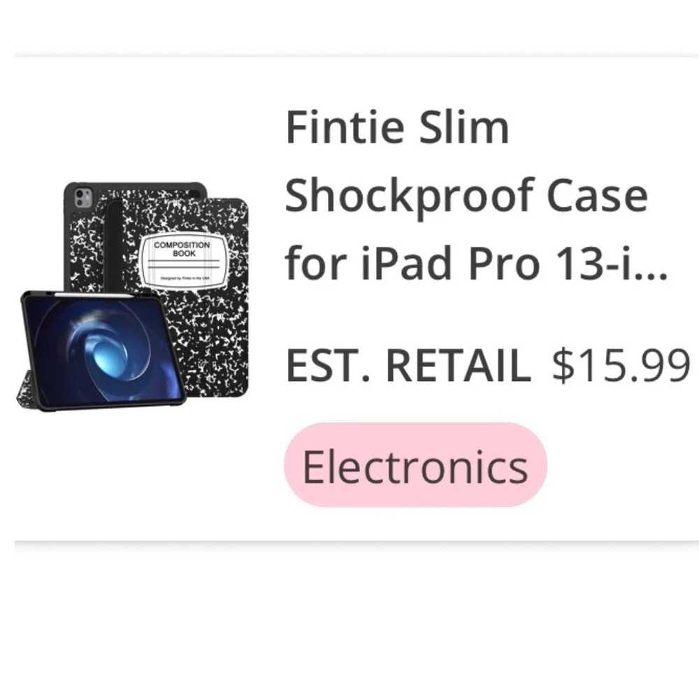 Soke iPad Air 13 iPad Pro 12.9 Case Composition Book Black White Shockproof